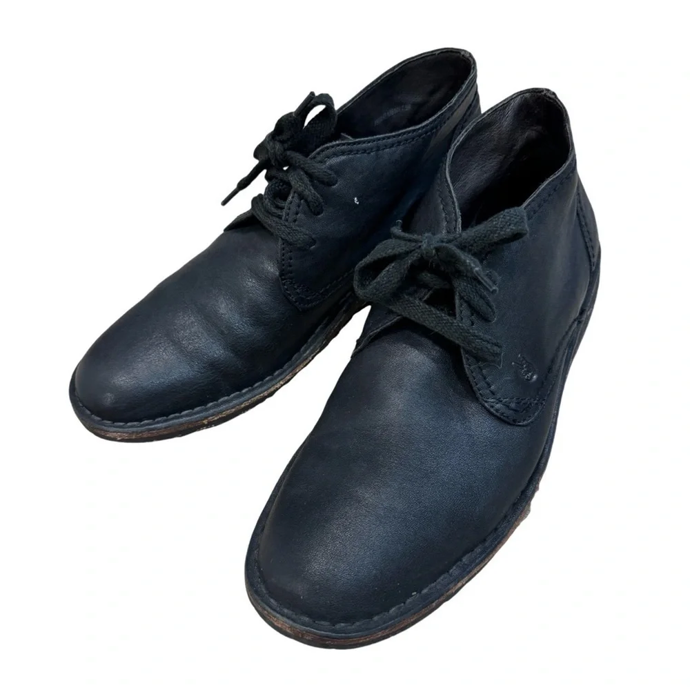 JOHN VARVATOS USA men’s black leather hipster chukka lace up boot in 7.5